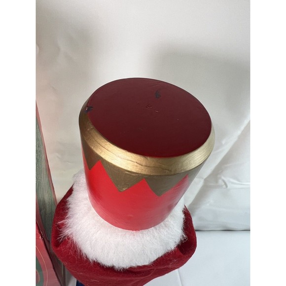 Timeless Treasures 20" Deluxe Wooden Nutcracker Soldier W/Red‎ Cape Handcrafted - Picture 6 of 9